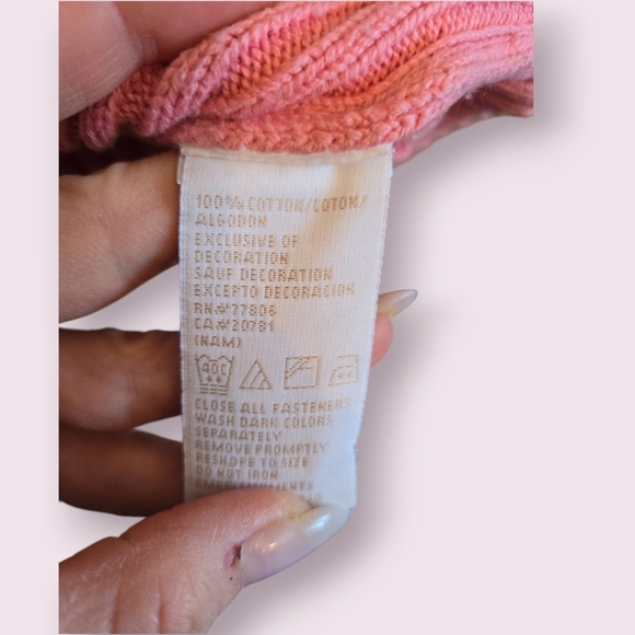 Vintage Tommy Hilfiger Pink Cable Knit Sweater - Picture 7 of 7
